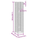 vidaXL 4 db vas gabion magaságyás 30 x 30 x 50 / 100 / 150 / 200 cm
