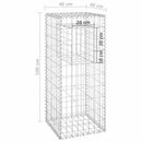 vidaXL 2 db vas gabionkosaras oszlop 40 x 40 x 100 cm