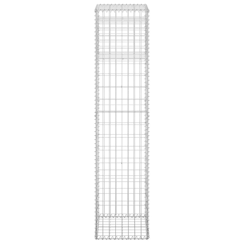 vidaXL vas gabionkosaras oszlop 40 x 40 x 180 cm