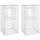 vidaXL 2 db vas gabionkosaras oszlop 50 x 50 x 100 cm