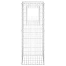 vidaXL 2 db vas gabionkosaras oszlop 50 x 50 x 140 cm