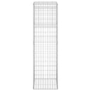 vidaXL vas gabionkosaras oszlop 50 x 50 x 180 cm