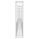 vidaXL U-alakú vas gabionkosár 3 oszloppal 260 x 20 x 100 cm