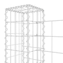 vidaXL U-alakú vas gabionkosár 3 oszloppal 260 x 20 x 100 cm