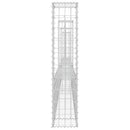 vidaXL U-alakú vas gabionkosár 4 oszloppal 380 x 20 x 100 cm