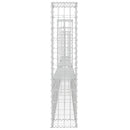 vidaXL U-alakú vas gabionkosár 5 oszloppal 500 x 20 x 100 cm