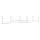 vidaXL U-alakú vas gabionkosár 6 oszloppal 620 x 20 x 100 cm