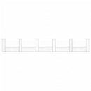 vidaXL U-alakú vas gabionkosár 6 oszloppal 620 x 20 x 100 cm