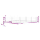 vidaXL U-alakú vas gabionkosár 6 oszloppal 620 x 20 x 100 cm