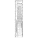 vidaXL U-alakú vas gabionkosár 8 oszloppal 860 x 20 x 100 cm