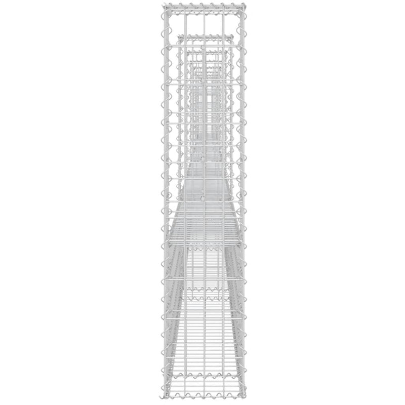 vidaXL U-alakú vas gabionkosár 8 oszloppal 860 x 20 x 100 cm