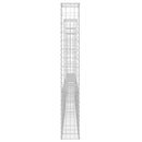 vidaXL U-alakú vas gabionkosár 4 oszloppal 380 x 20 x 150 cm