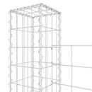 vidaXL U-alakú vas gabionkosár 4 oszloppal 380 x 20 x 150 cm