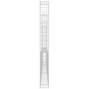 vidaXL U-alakú vas gabionkosár 4 oszloppal 380 x 20 x 200 cm