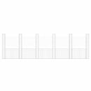 vidaXL U-alakú vas gabionkosár 6 oszloppal 620 x 20 x 200 cm