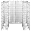 vidaXL horganyzott acél gabionfal szemeteskukához 110 x 100 x 110 cm
