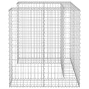 vidaXL horganyzott acél gabionfal szemeteskukához 110 x 100 x 110 cm