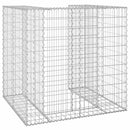vidaXL horganyzott acél gabionfal szemeteskukához 110 x 100 x 110 cm