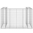 vidaXL horganyzott acél gabionfal szemeteskukákhoz 180 x 100 x 110 cm