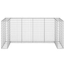 vidaXL horganyzott acél gabionfal szemeteskukákhoz 254 x 100 x 110 cm