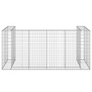 vidaXL horganyzott acél gabionfal szemeteskukákhoz 254 x 100 x 110 cm