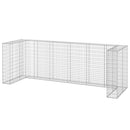 vidaXL horganyzott acél gabionfal szemeteskukákhoz 325 x 100 x 110 cm