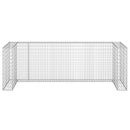 vidaXL horganyzott acél gabionfal szemeteskukákhoz 325 x 100 x 110 cm