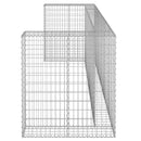 vidaXL horganyzott acél gabionfal szemeteskukákhoz 325 x 100 x 110 cm