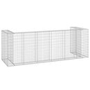 vidaXL horganyzott acél gabionfal szemeteskukákhoz 325 x 100 x 110 cm