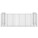 vidaXL horganyzott acél gabionfal szemeteskukákhoz 325 x 100 x 110 cm