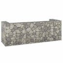 vidaXL horganyzott acél gabionfal szemeteskukákhoz 325 x 100 x 110 cm