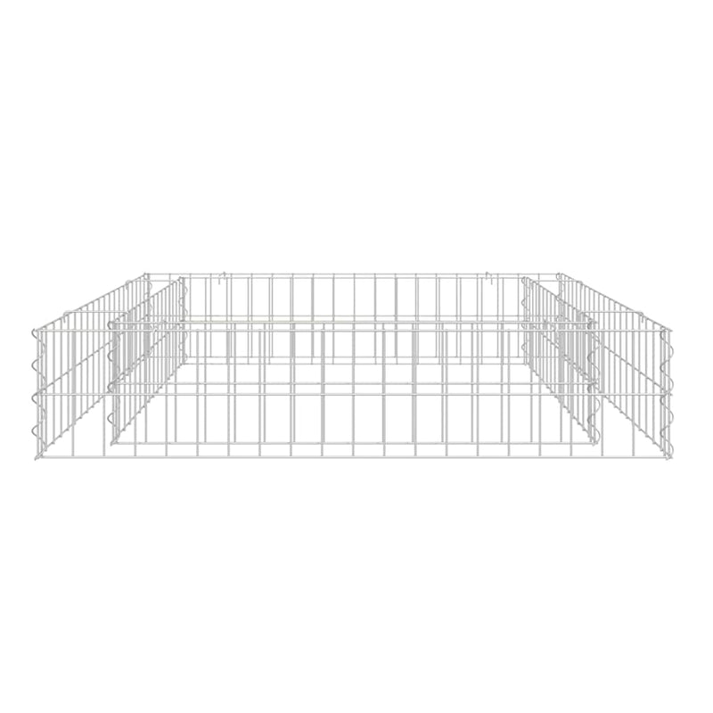 vidaXL horganyzott acél gabion magaságyás 100 x 100 x 20 cm