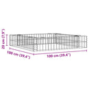 vidaXL horganyzott acél gabion magaságyás 100 x 100 x 20 cm