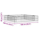 vidaXL horganyzott acél gabion magaságyás 100 x 100 x 20 cm