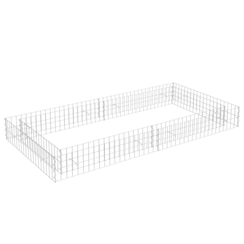 vidaXL horganyzott acél gabion magaságyás 200 x 100 x 20 cm