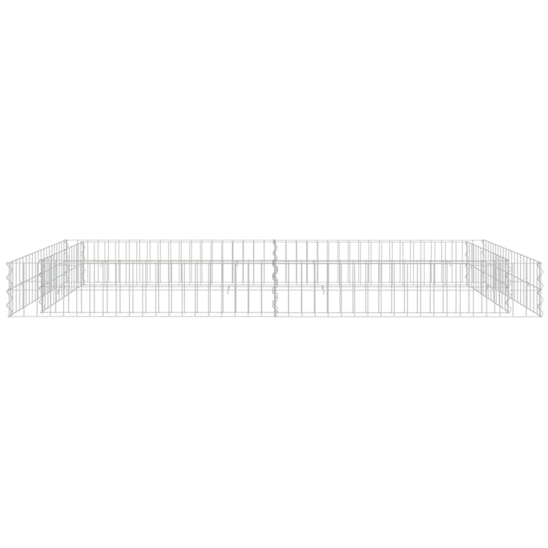 vidaXL horganyzott acél gabion magaságyás 200 x 100 x 20 cm