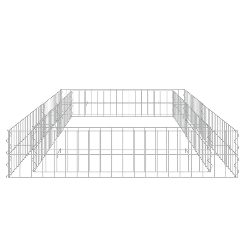 vidaXL horganyzott acél gabion magaságyás 200 x 100 x 20 cm