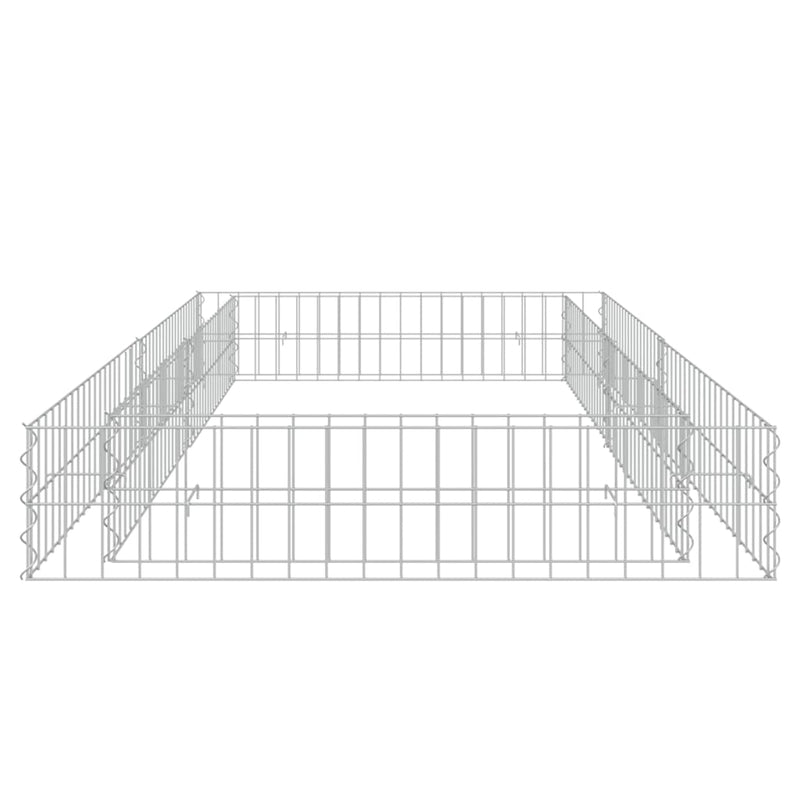 vidaXL horganyzott acél gabion magaságyás 200 x 100 x 20 cm