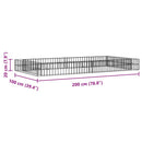 vidaXL horganyzott acél gabion magaságyás 200 x 100 x 20 cm