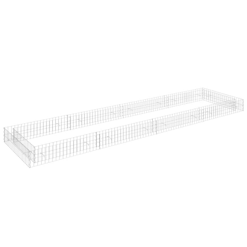 vidaXL horganyzott acél gabion magaságyás 400 x 100 x 20 cm