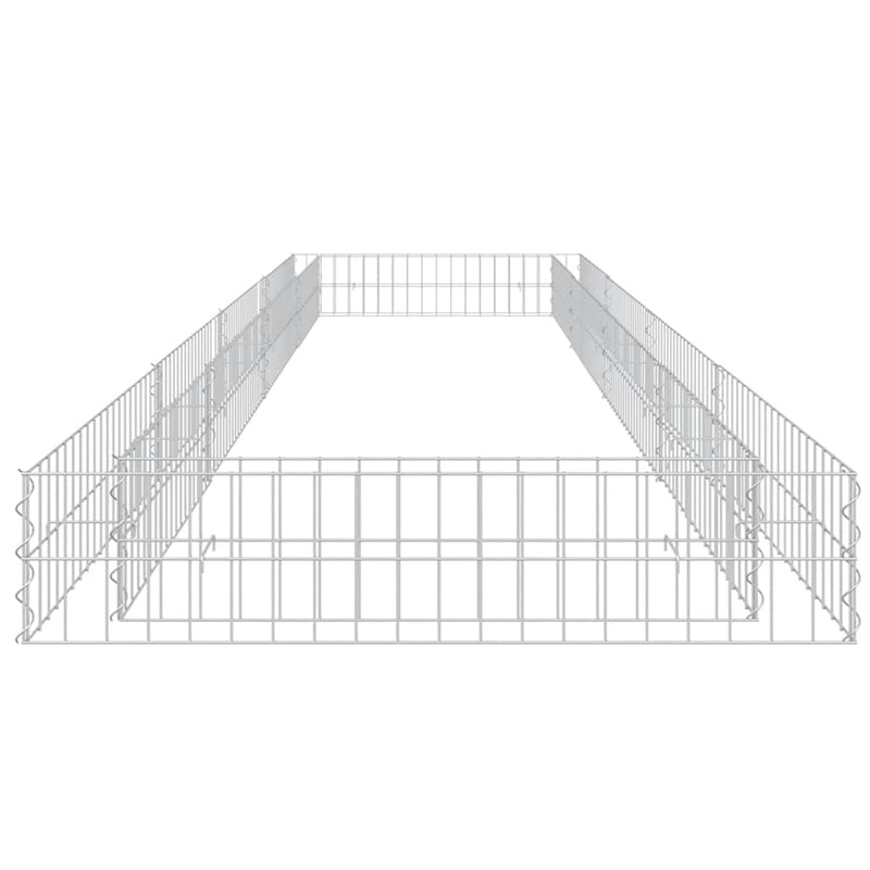 vidaXL horganyzott acél gabion magaságyás 400 x 100 x 20 cm