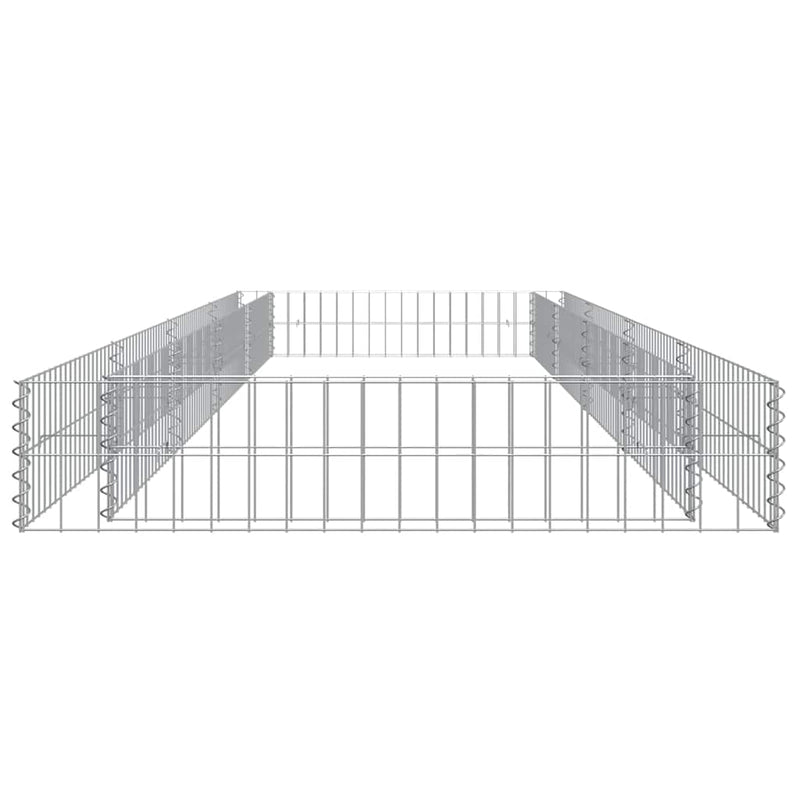 vidaXL horganyzott acél gabion magaságyás 400 x 100 x 20 cm