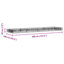 vidaXL horganyzott acél gabion magaságyás 400 x 100 x 20 cm