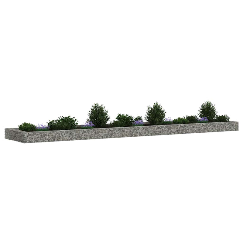 vidaXL horganyzott acél gabion magaságyás 500 x 100 x 20 cm