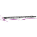 vidaXL horganyzott acél gabion magaságyás 500 x 100 x 20 cm