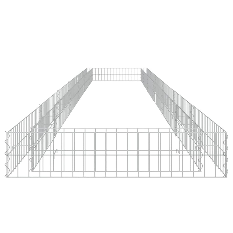 vidaXL horganyzott acél gabion magaságyás 600 x 100 x 20 cm