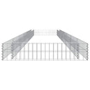 vidaXL horganyzott acél gabion magaságyás 600 x 100 x 20 cm