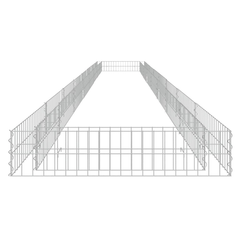 vidaXL horganyzott acél gabion magaságyás 800 x 100 x 20 cm