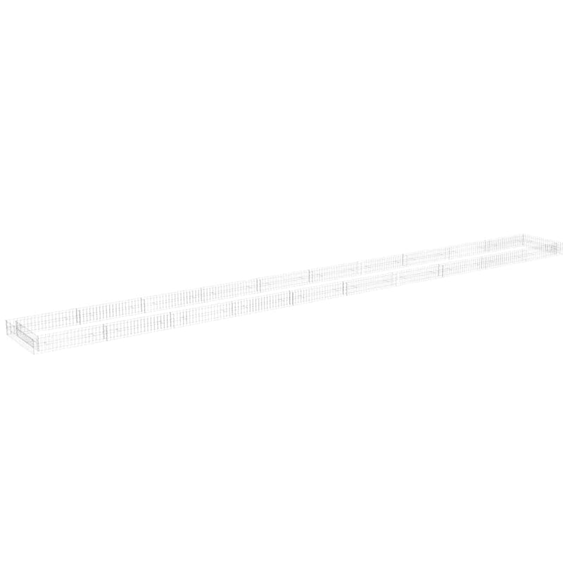 vidaXL horganyzott acél gabion magaságyás 1000 x 100 x 20 cm