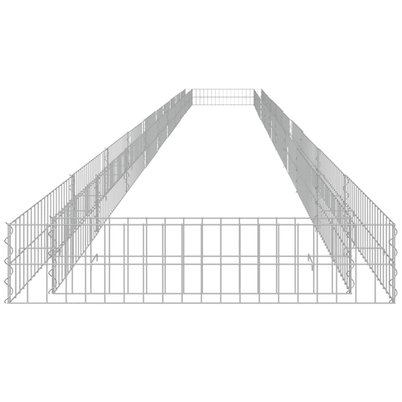 vidaXL horganyzott acél gabion magaságyás 1000 x 100 x 20 cm